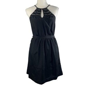 Express Little Black Chain Halter Mini Party Formal LBD Dress Women’s Size XS